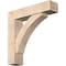 Ekena Millwork Thorton Block Smooth Bracket w/ Offset Brace, Douglas Fir, 7 1/2"W x 32"D x 32"H BKT0806X32X32THR05SDF - alternate 1